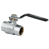 Robinet de trecere cu bila Valvex Tryton, alama nichelata, filet interior-interior, DN 25, PN 40, cu maneta otel