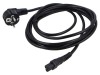Cablu CEE 7/7 unghi 3m IEC C5 mamă PVC, Lanberg