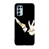 Husa compatibila cu Oppo A54 5G, Viceversa, model Mama mia Johhny Bravo, Silicon, TPU, Transparent, Carcasa