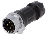 Conector Circular MRD 4-PIN Tată Gold 10A Lipire