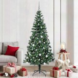 VidaXL BraddeCrăciunartificial Verde 210cm PVC