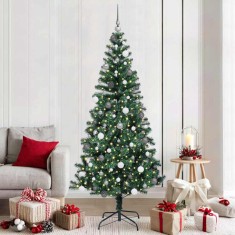vidaXL Pom de Crăciun artificial pre-iluminat cu 300 LED Verde 210 cm 3396774