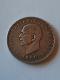 Moneda Grecia 20 Drahme 1960 Argint 835, 7.5g - Numismatica