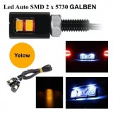 Leduri auto smd, multifunctionale, 12mm, led smd, Galben