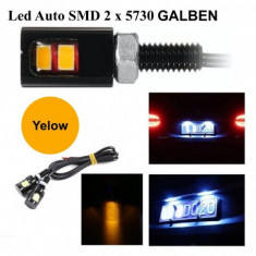 leduri auto smd, multifunctionale, 12mm, led smd, Galben