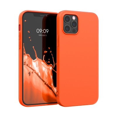 Husa pentru Apple iPhone 12 Pro Max, Silicon, Portocaliu, 53941.69 foto