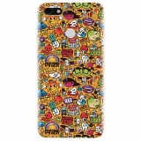 Husa silicon pentru Huawei Y6 Pro 2017, Colorful Sticker Illustrations
