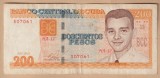 (22) BANCNOTA CUBA - 200 PESOS 2010, PORTRET FRANK PAIS, SEMNATURA ERNESTO MEDINA VILLAVEIRAN