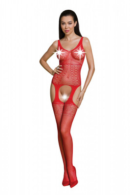 Passion catsuit Eco BS010 S/M Red foto