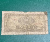 Bancnota 1 leu 1966 serie 961735 uzată