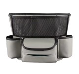 Organizator auto, multifunctional, 6 compartimente depozitare, compatibil cu orice masina, compartiment poseta, montare intre scaune, Gri