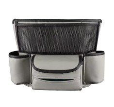 Organizator auto, multifunctional, 6 compartimente depozitare, compatibil cu orice masina, compartiment poseta, montare intre scaune, Gri