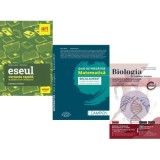 Pachet Bacalaureat 2026. Eseul. Varianta rapida de pregatire, Matematica filiera tehnologica: servicii, resurse si tehnic si Biologia pe intelesul tut