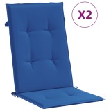 Cumpara ieftin Perne scaun spatar inalt, 2 buc., albastru, 120x50x3 cm, textil