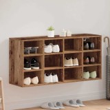 vidaXL Dulap pentru pantofi Lemn vechi 103 x 30 x 51 cm Lemn compozit