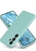 Huse silicon protectie camera cu microfibra pentru Samsung S24 Turcoaz, Husa