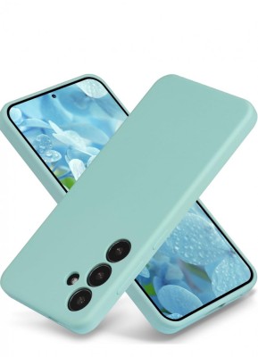 Huse silicon protectie camera cu microfibra pentru Samsung S24 Turcoaz foto
