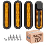 Cumpara ieftin Set reflectorizante, trotineta electrică Xiaomi, 10 bucăți, negru-galben | Motorevolution