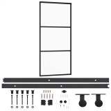 Cumpara ieftin Usa glisanta cu set feronerie, 90x205 cm, sticla ESG/aluminiu