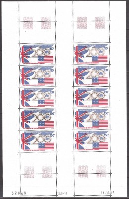 CIAD 1975 ANIVERSARE 200 DE ANI REVOLUTIA AMERICANA ( bloc dt.) MNH foto