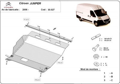 Scut motor metalic Citroen Jumper 2006-prezent foto