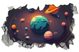 Cumpara ieftin Sticker decorativ Planete, Negru, 90 cm, 8058ST-3, Oem