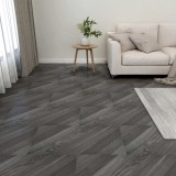 VidaXL Plăci pardoseală autoadezive 55 buc. gri PVC dungi 5,11 m&sup2;