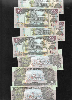 Somaliland 100 shilin shillings 2002 unc pret pe bucata foto
