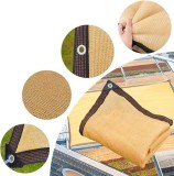 Cumpara ieftin Panza de umbrire rectangulara, dimensiuni 3x3 m, protectie UV 95%, respirabila, maro