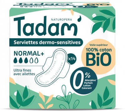 Absorbante BIO hipoalergenice Ultra Normal+ Tadam foto