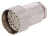 Conector M23 Mamă 21 PIN Lipire Pe Cablu Drept 7,5A