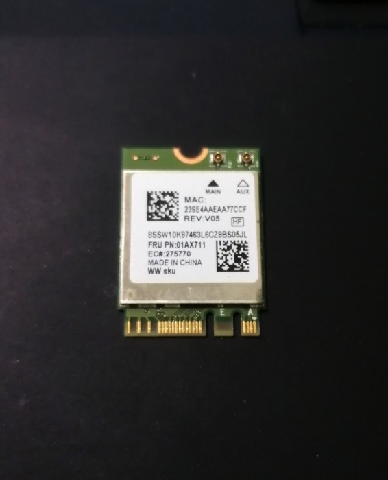 Modul Realtek Dual Band Wireless RTL8822BE, 01AX711, 01AX712