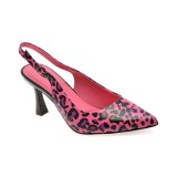 Saboti eleganti GRYXX fucsia, H814, din piele naturala