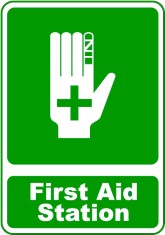 Sign first aid station foto