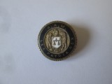 Rara! Insigna regalista de Justitie numerotata(nr.445) din perioada interbelica, Romania 1900 - 1950