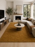 Cumpara ieftin Covor Premium Belgian 71301-800, Marime 140 x 200 cm, Galben, Inaltime Fir 20 mm, Antialergic, Polipropilena, Living, Dormitor, Sufragerie, Birou