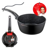 Cratita din aluminiu, cu invelis de marmura, 16cm, 1.1l, Bono, Florina