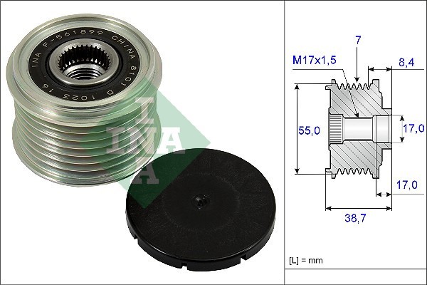 INA 535 0239 10 Sistem roata libera, generator