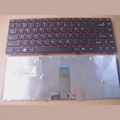 Tastatura laptop noua LENOVO V370 Red Frame Black US foto