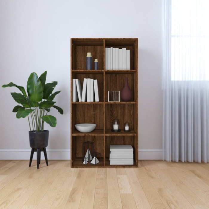 vidaXL Bibliotecă/Servantă, stejar maro, 66x30x130 cm, lemn prelucrat 815251