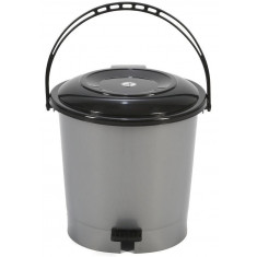 Cos De Gunoi Cu Pedala Heinner Plastic 6,7L Argintiu/Negru 31525029