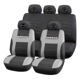 Set Huse Scaune Universale HLX2 Compatibile cu Nissan NOU &ndash; Negru/Gri