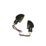 Set semnalizari 12V 21W BAY9S brat scurt prindere M8 culoare negru sticla fumuri... Cod Produs: MX_NEW 7050838MA