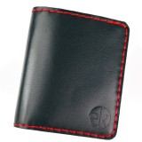 Portofel din piele naturala, personalizabil, Odin, rosu