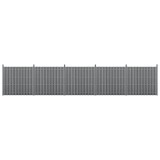 [neu.holz]&reg; Gard Jupiter 5 panouri, 185 x 932 cm, WPC, gri HausGarden Leisure