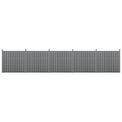 [neu.holz]&amp;reg; Gard Jupiter 5 panouri, 185 x 932 cm, WPC, gri HausGarden Leisure foto