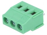 Regletă de conexiuni PCB 90&deg; 3 piste 5,08mm 16A