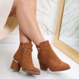 Cumpara ieftin Botine dama Camel din Piele Ecologica Intoarsa Salina, 36