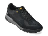 Pantofi sport CATERPILLAR negri, HEX READY T-TOE, din piele naturala si material textil