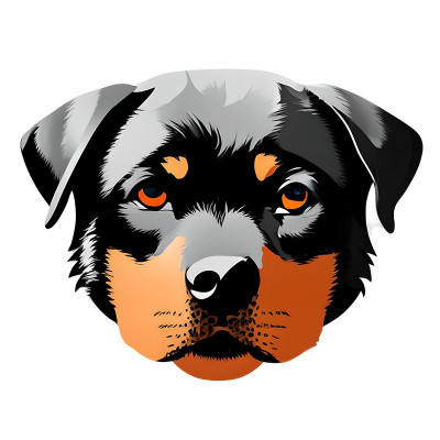 Sticker decorativ Caine Rottweiler, Negru, 77 cm, 7807ST foto